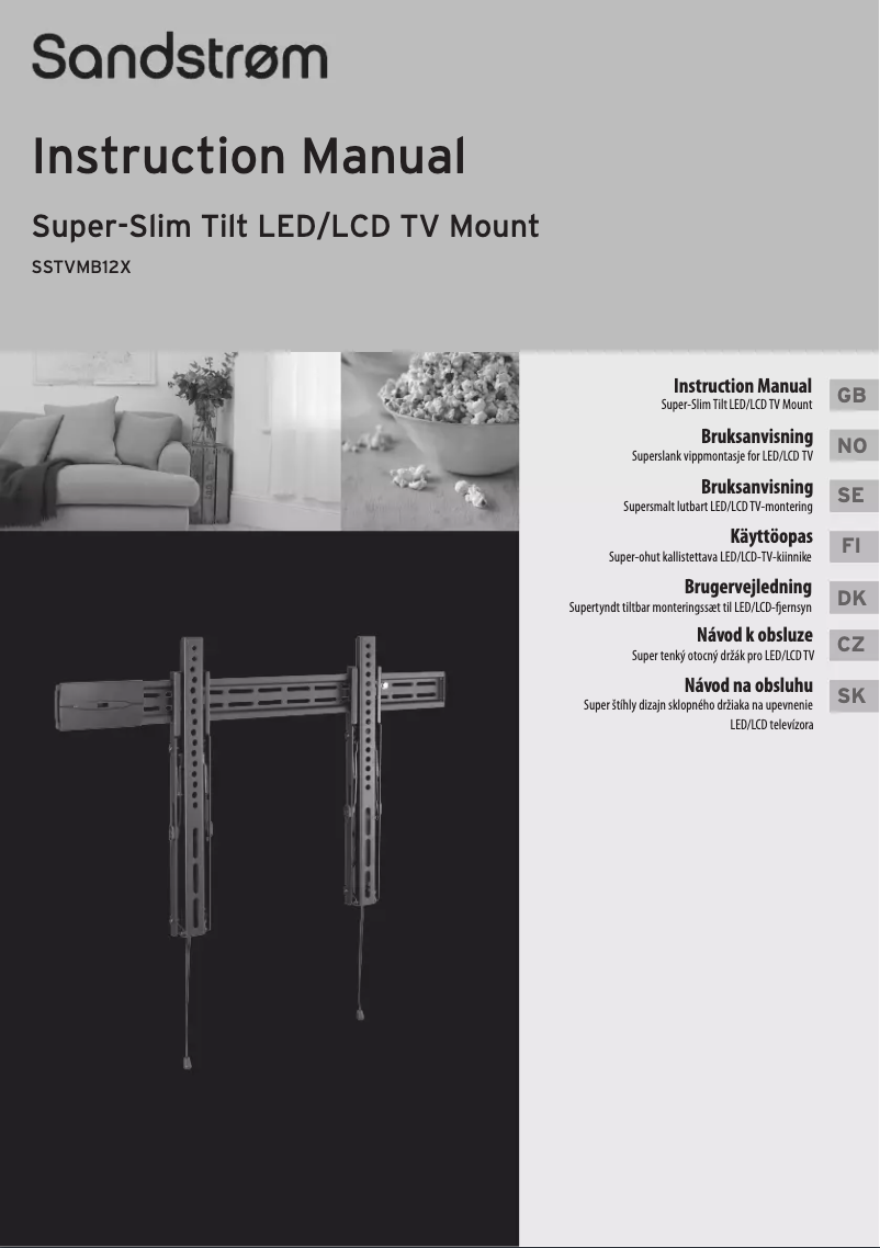 Page 1 de la notice Manuel utilisateur Sandstrøm SSTVMB12X