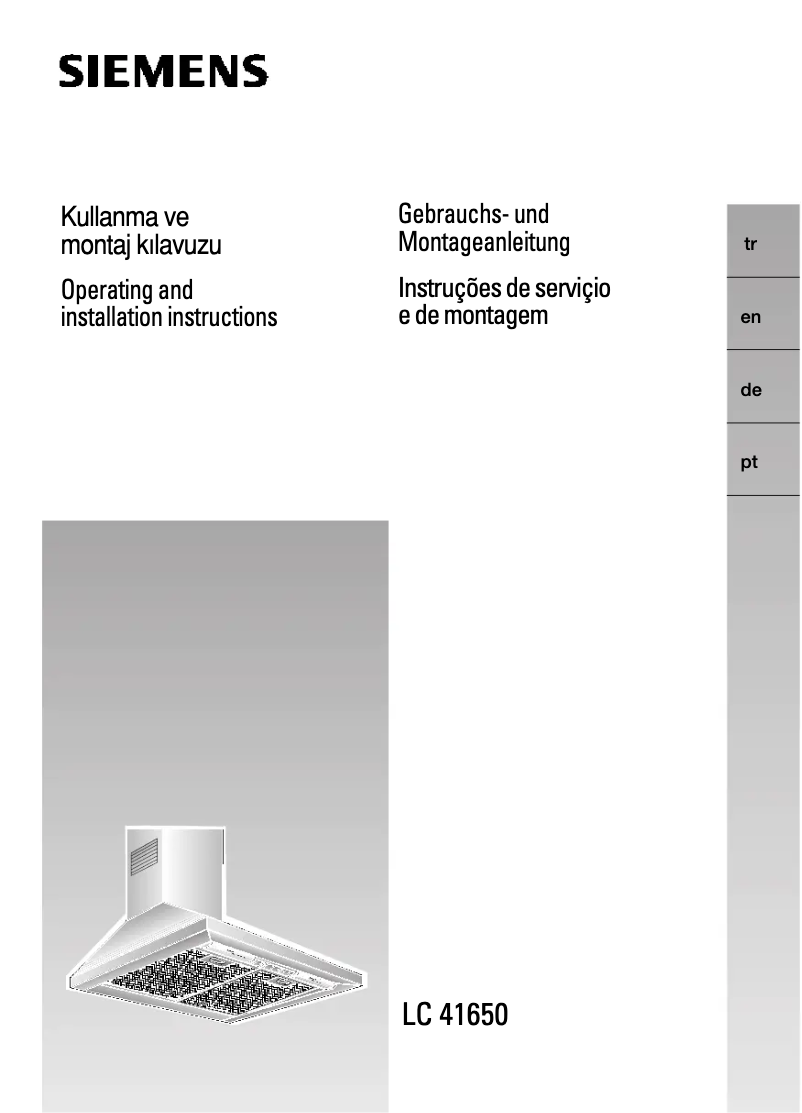Page n°1 - Manuel utilisateur Siemens LC41650