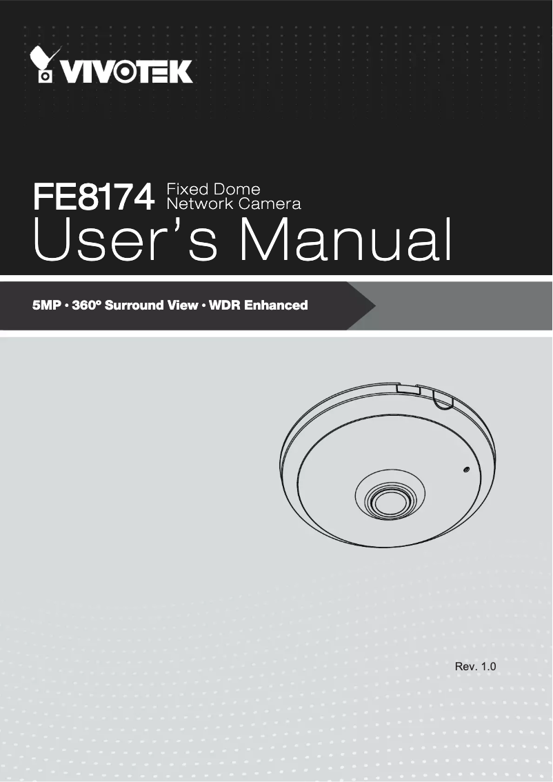 Page 1 de la notice Manuel utilisateur Vivotek FE8174