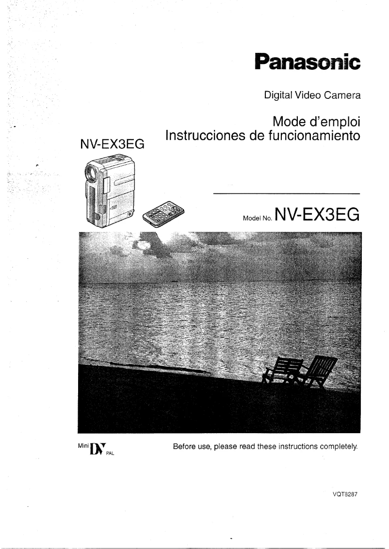 Image de la première page du manuel de l'appareil NV-EX3