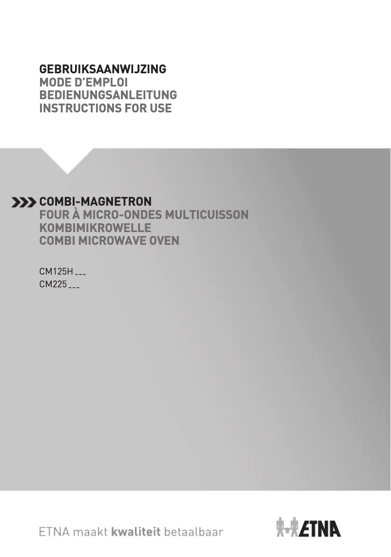 Page n°1 - Manuel utilisateur Etna CM225ZT
