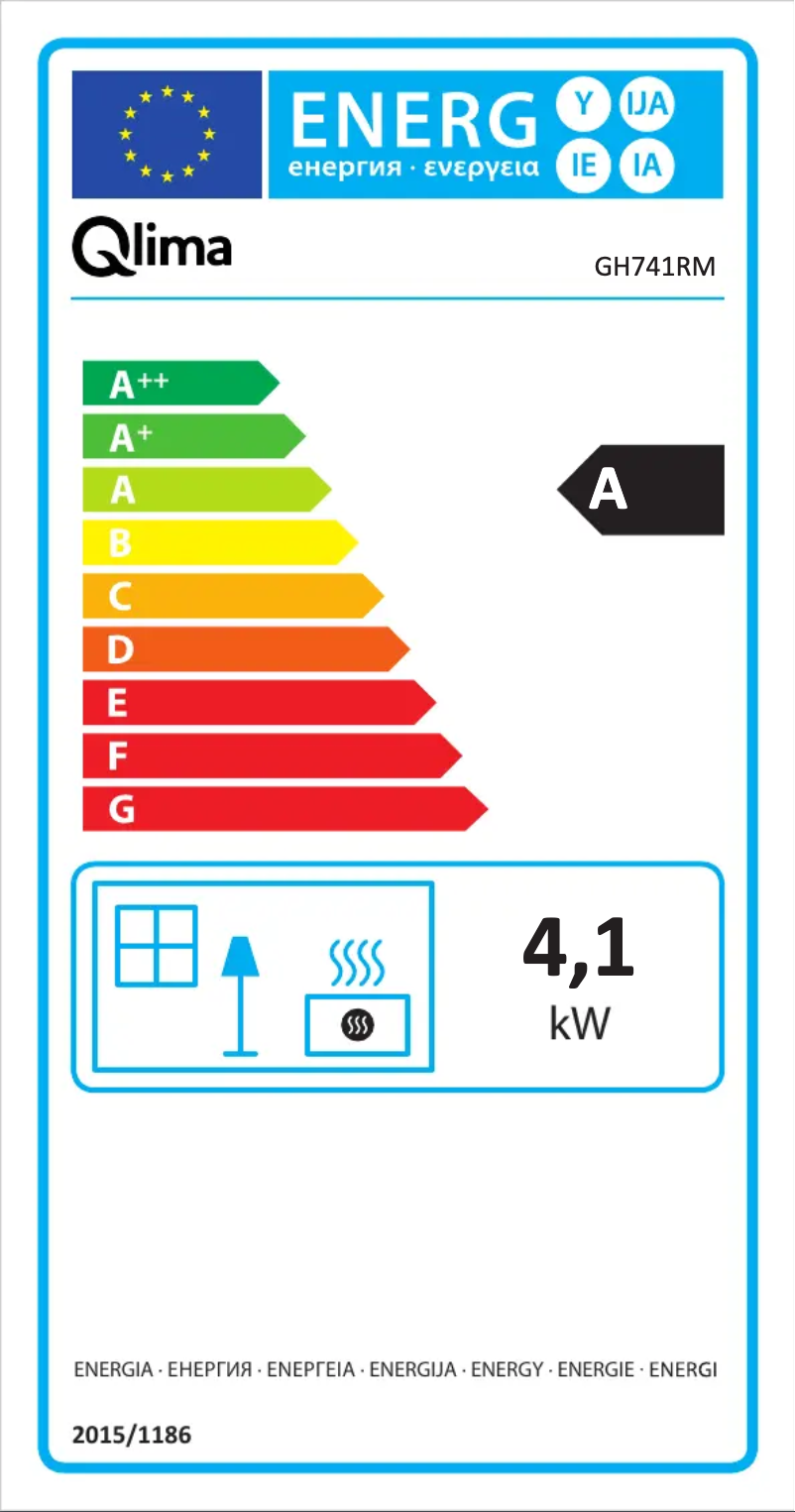Page n°1 - Label énergétique Qlima GH741RM