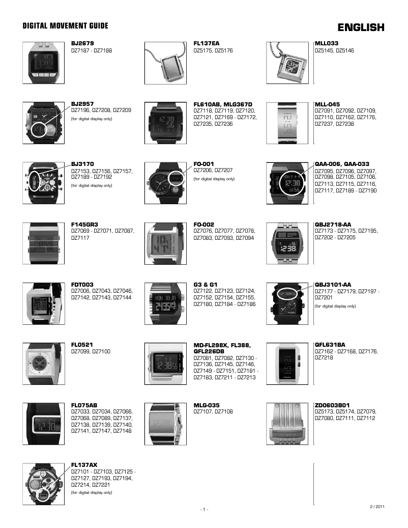 Page 1 of the manual User Manual Diesel DZ7208