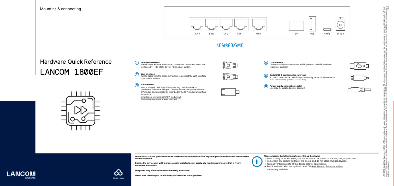 Page 1 de la notice Manuel utilisateur Lancom 1800EF