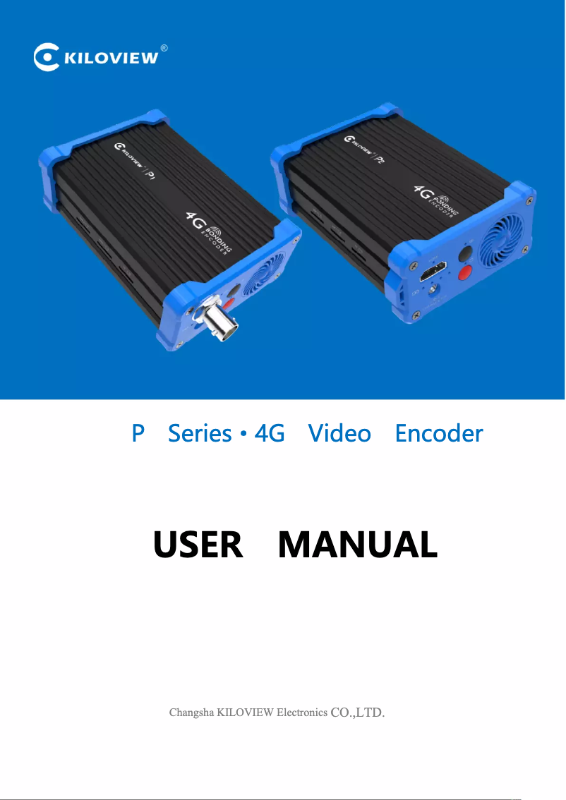 Page n°1 - Manuel utilisateur Kiloview KV-P2