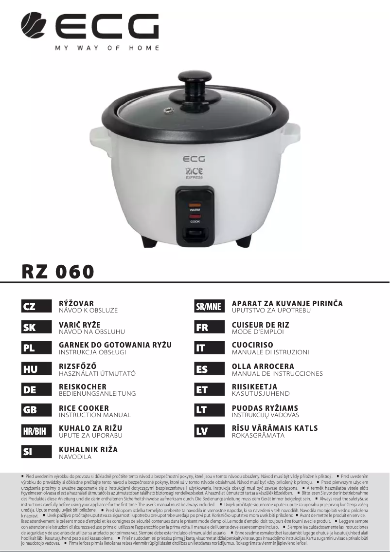 Page n°1 - Manuel utilisateur ECG RZ 060