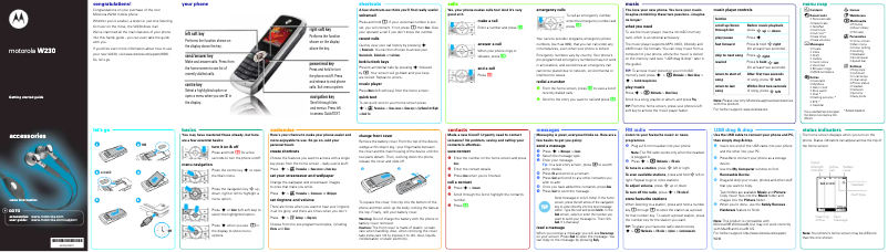 Image de la première page du manuel de l'appareil Moto W230
