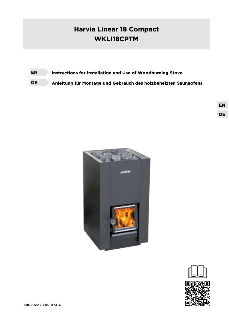Page 1 de la notice Manuel utilisateur Harvia Linear WKLI18CPTM