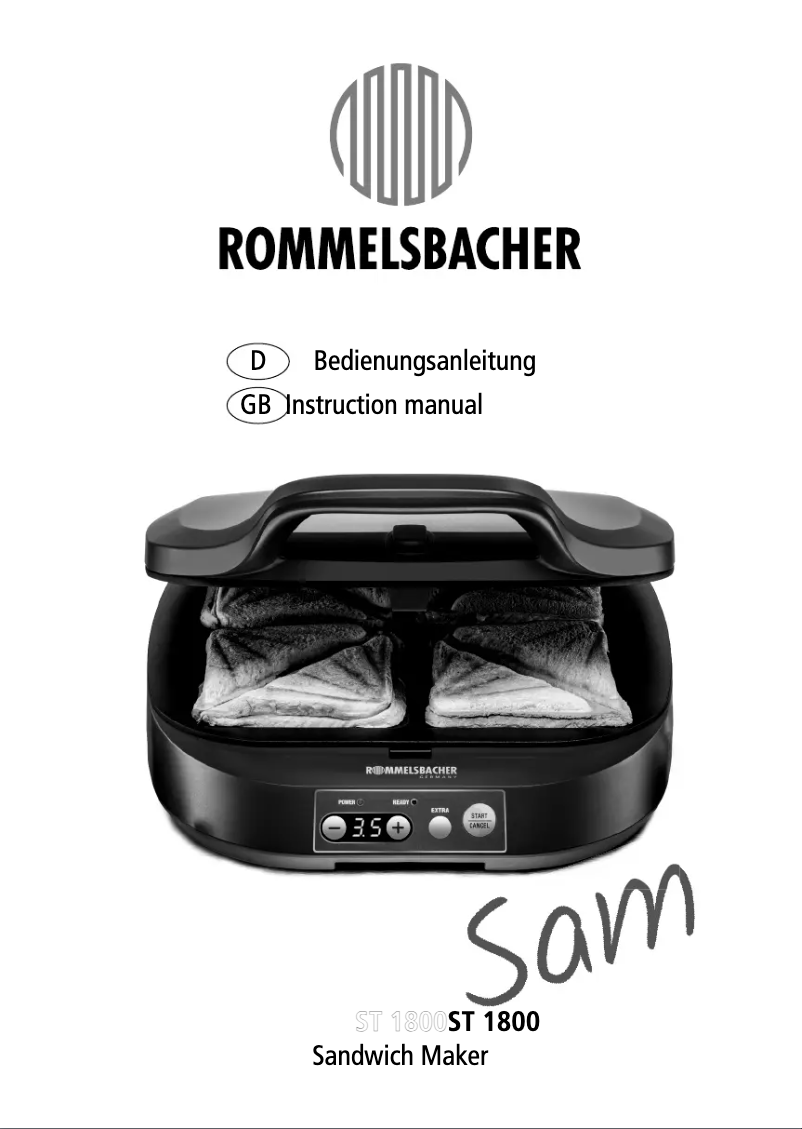 Página 1 del manual Manual de usuario Rommelsbacher ST 1800