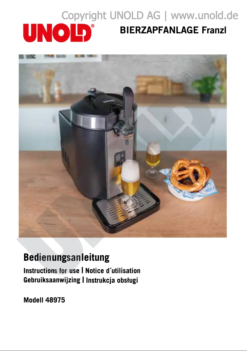 Page 1 de la notice Manuel utilisateur Unold Franzl 48975