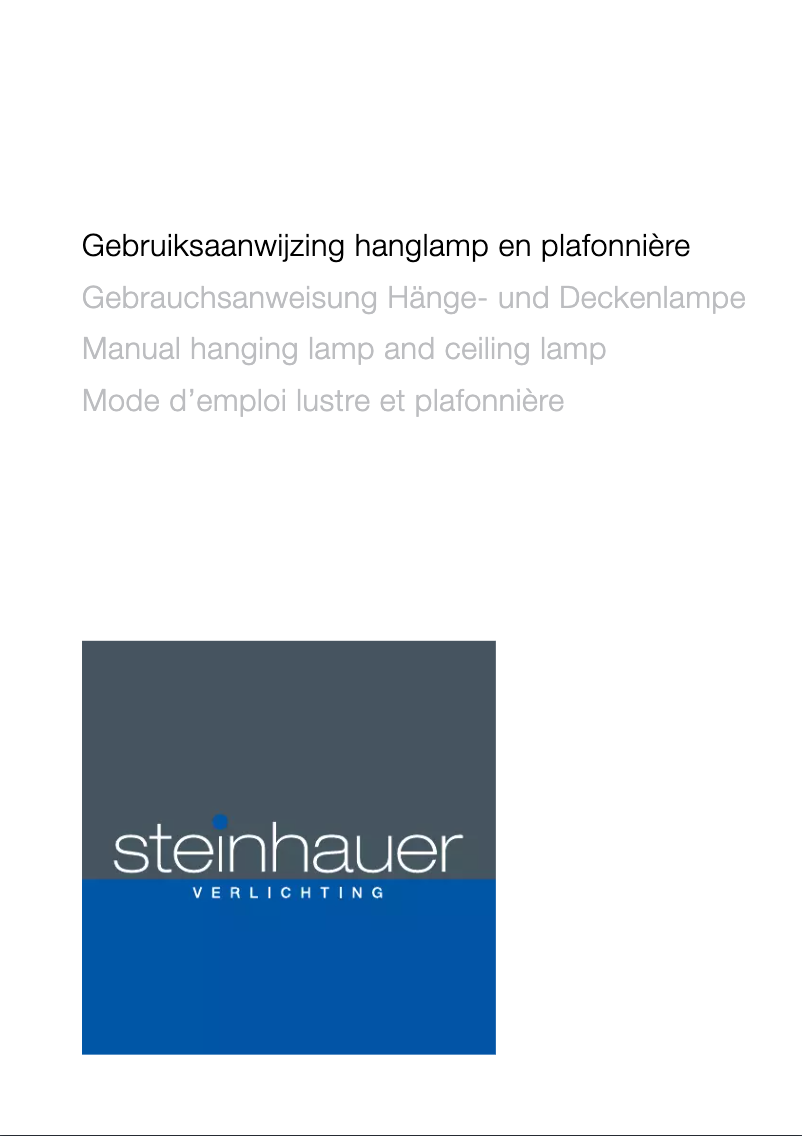 Page n°1 - Manuel utilisateur Steinhauer Zelena LED