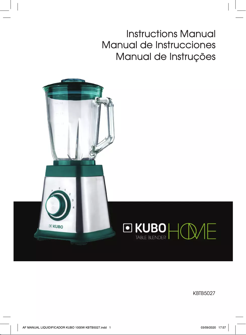 Página 1 del manual Manual de usuario Kubo KBTB5027