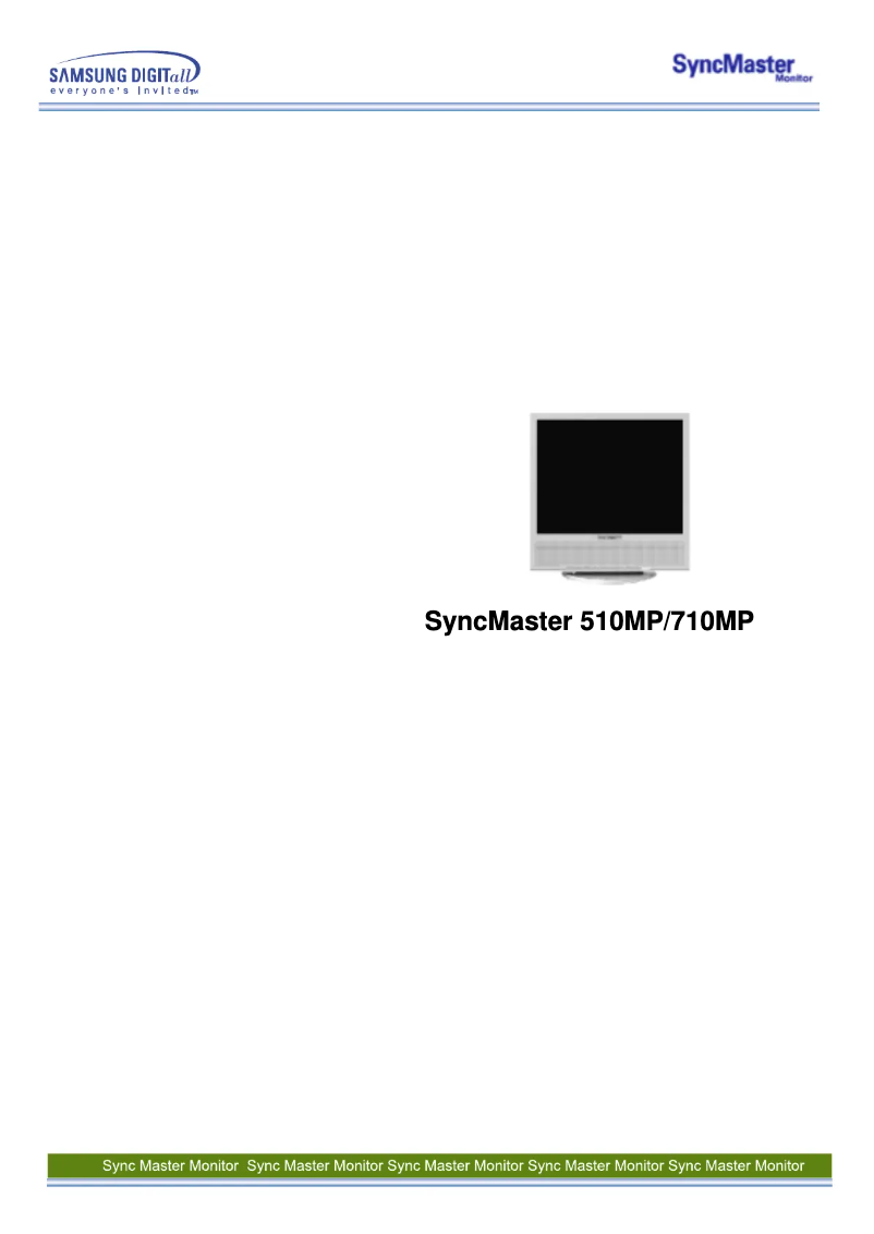 Page n°1 - Manuel utilisateur Samsung SyncMaster 710MP