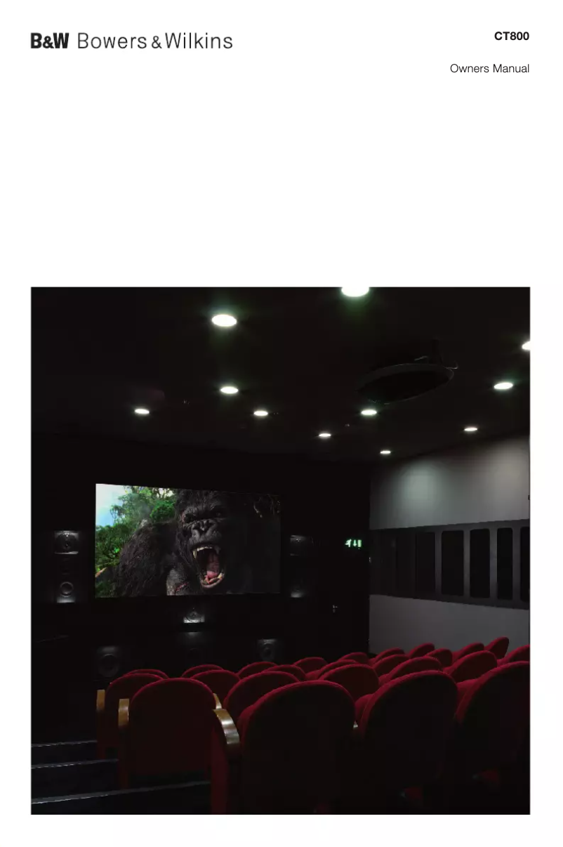 Page 1 de la notice Manuel utilisateur Bowers & Wilkins CT8.2 LCR