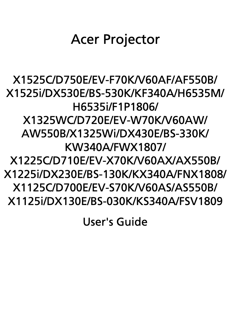 Página 1 del manual Manual de usuario Acer H6535i