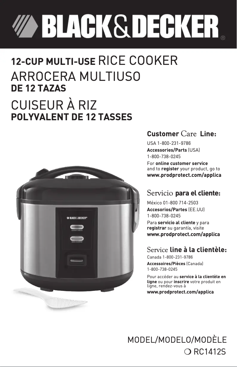 Page 1 de la notice Manuel utilisateur Black & Decker RC1412S