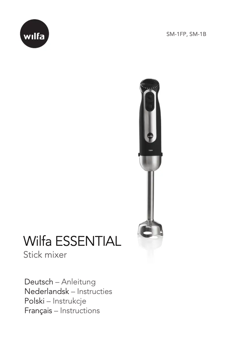 Page n°1 - Manuel utilisateur Wilfa SM-1FP