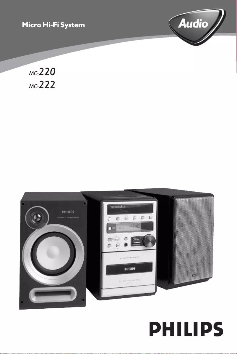 Page 1 de la notice Manuel utilisateur Philips MC-220