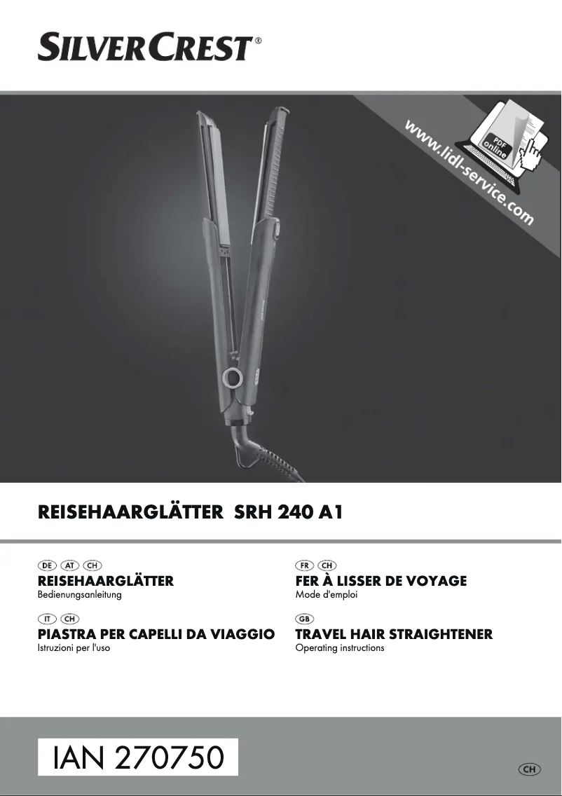 Page n°1 - Manuel utilisateur SilverCrest SRH 240 A1