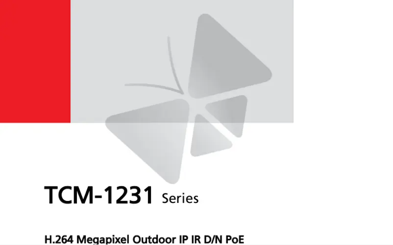 Page n°1 - Manuel utilisateur ACTi TCM-1231