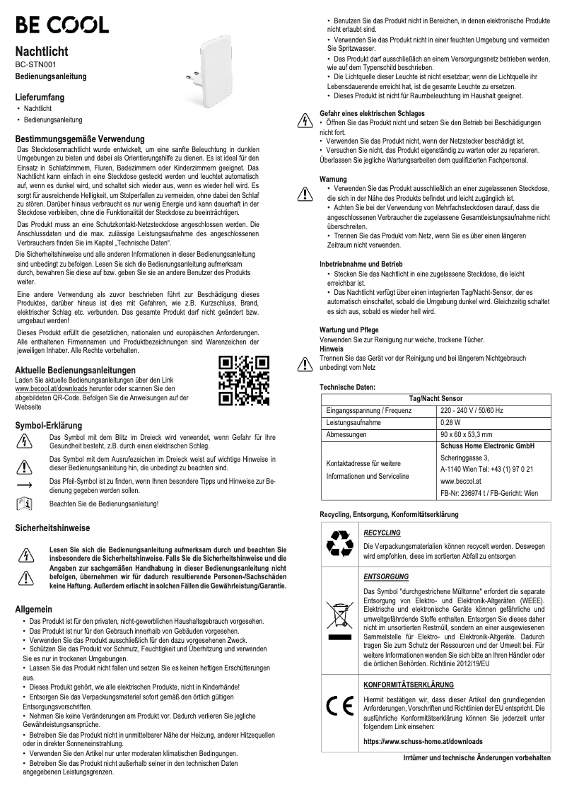 Image de la première page du manuel de l'appareil BC-STN001