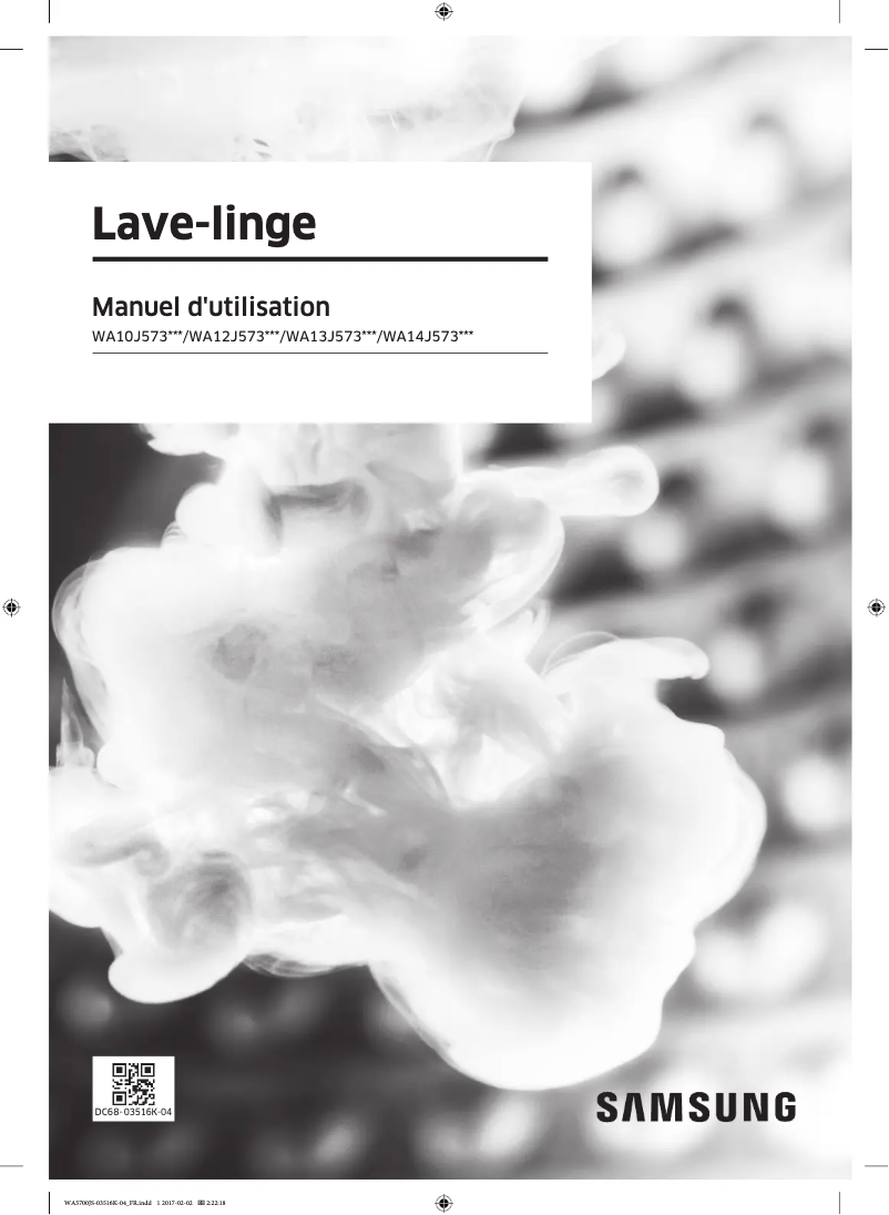 Page 1 de la notice Manuel utilisateur Samsung WA14J5730SS