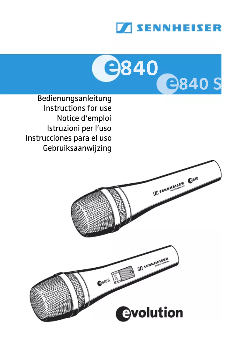 Image de la première page du manuel de l'appareil E840