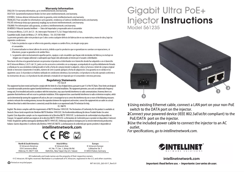Página 1 del manual Manual de usuario Intellinet 561235