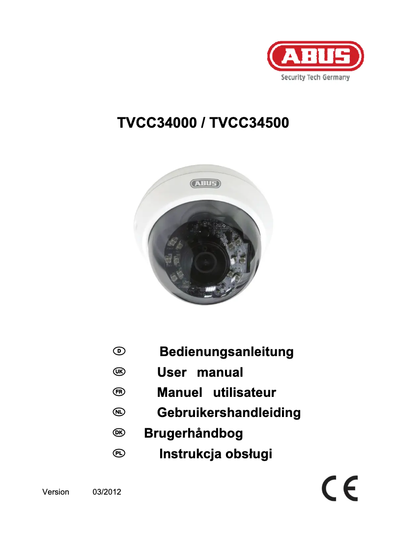 Página 1 del manual Manual de usuario Abus TVCC34500