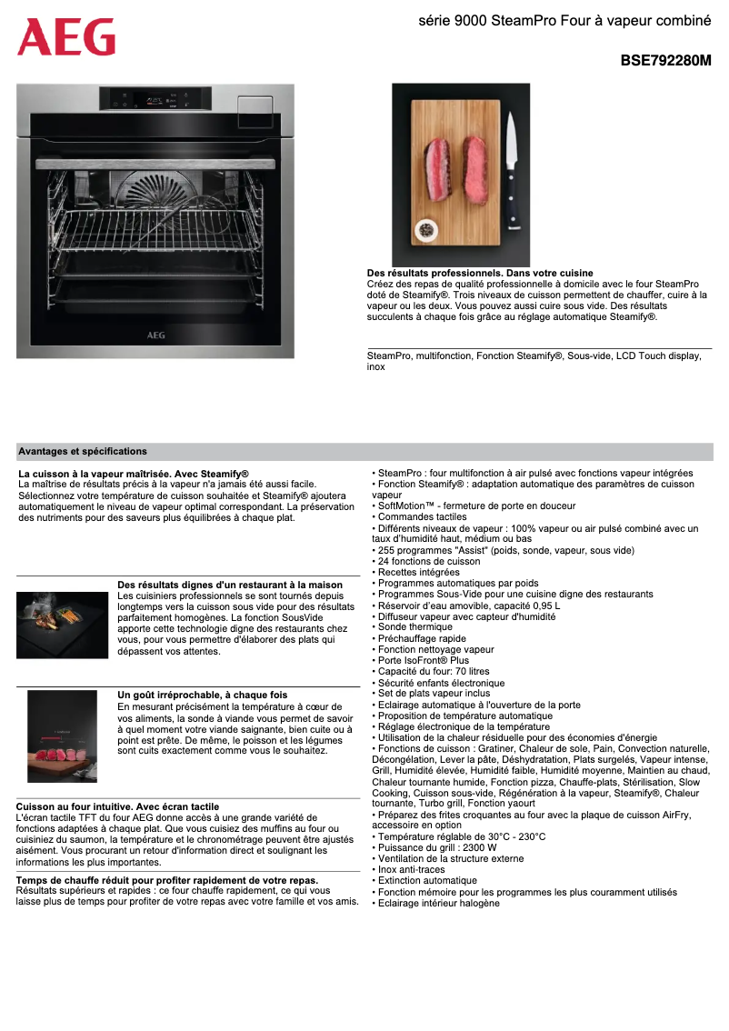 Image de la première page du manuel de l'appareil BSE792280M