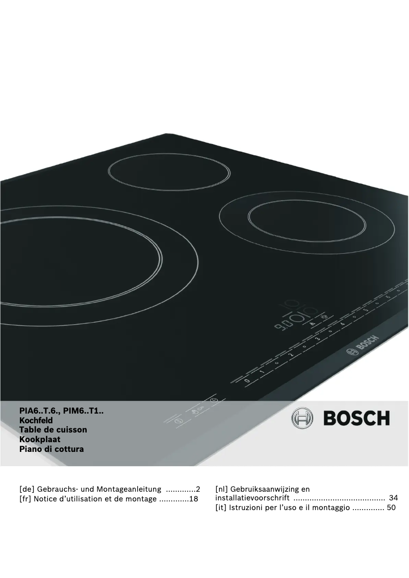 Página 1 del manual Manual de usuario Bosch PIA611T16J