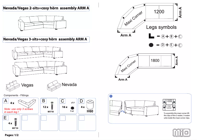 Page 1 de la notice Manuel utilisateur Mio Nevada