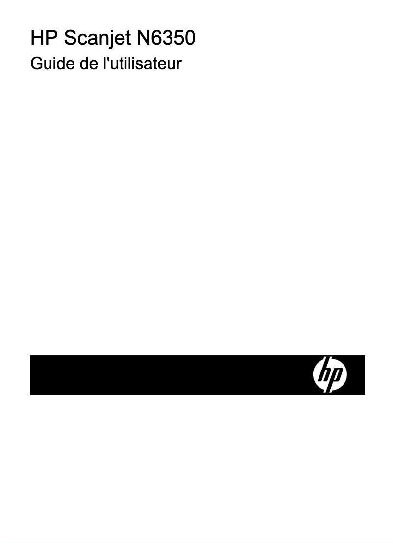 Page 1 de la notice Manuel utilisateur HP ScanJet N6350
