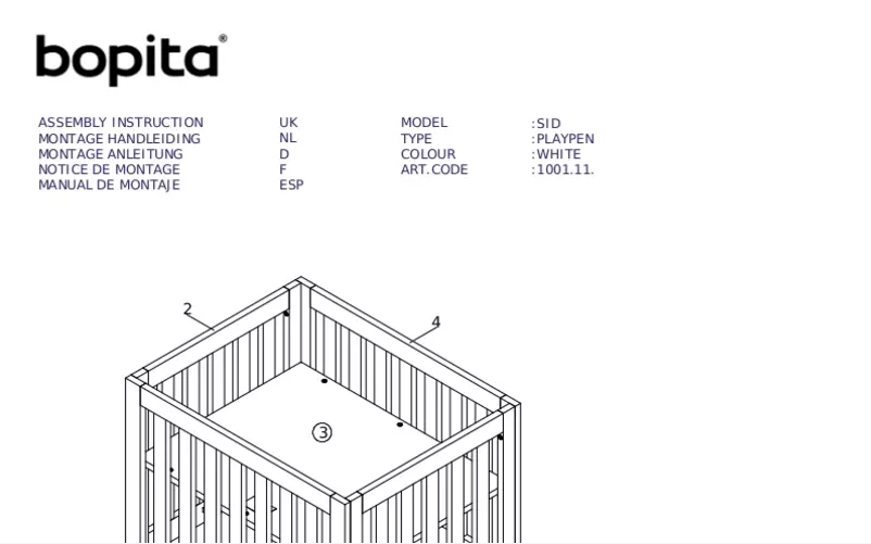 Page n°1 - Manuel utilisateur Bopita Sid