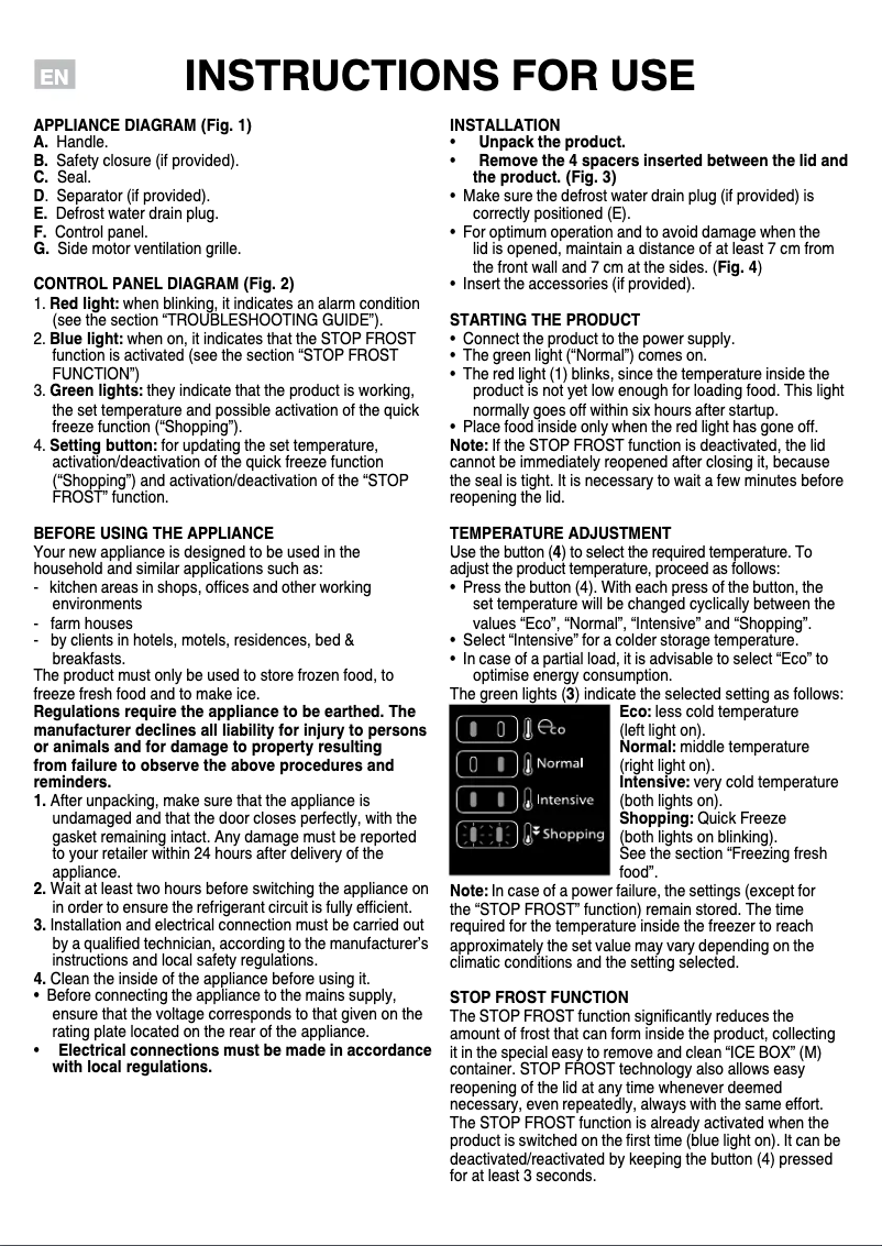 Page 1 de la notice Manuel utilisateur Whirlpool WHE2535 F