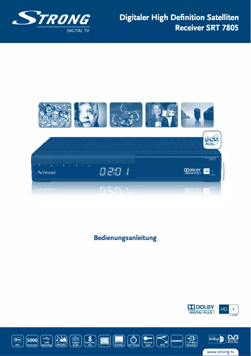 Page n°1 - Manuel utilisateur Strong SRT 7805