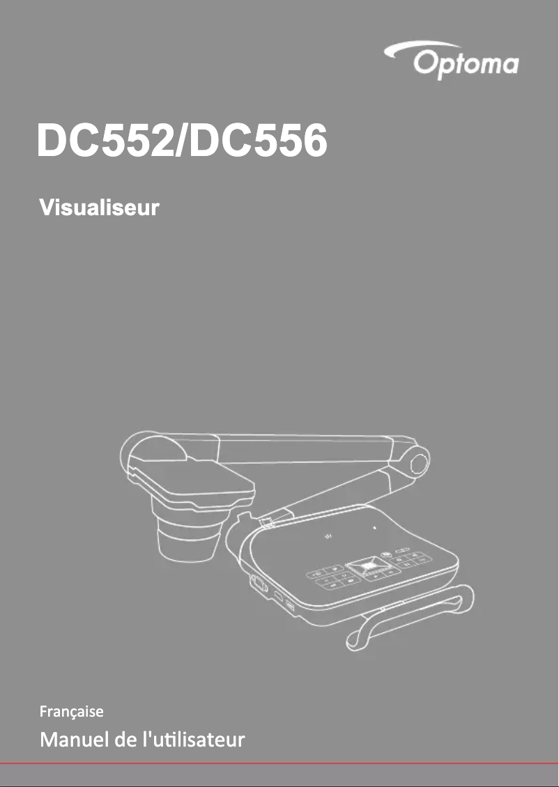 Page n°1 - Manuel utilisateur Optoma DC556