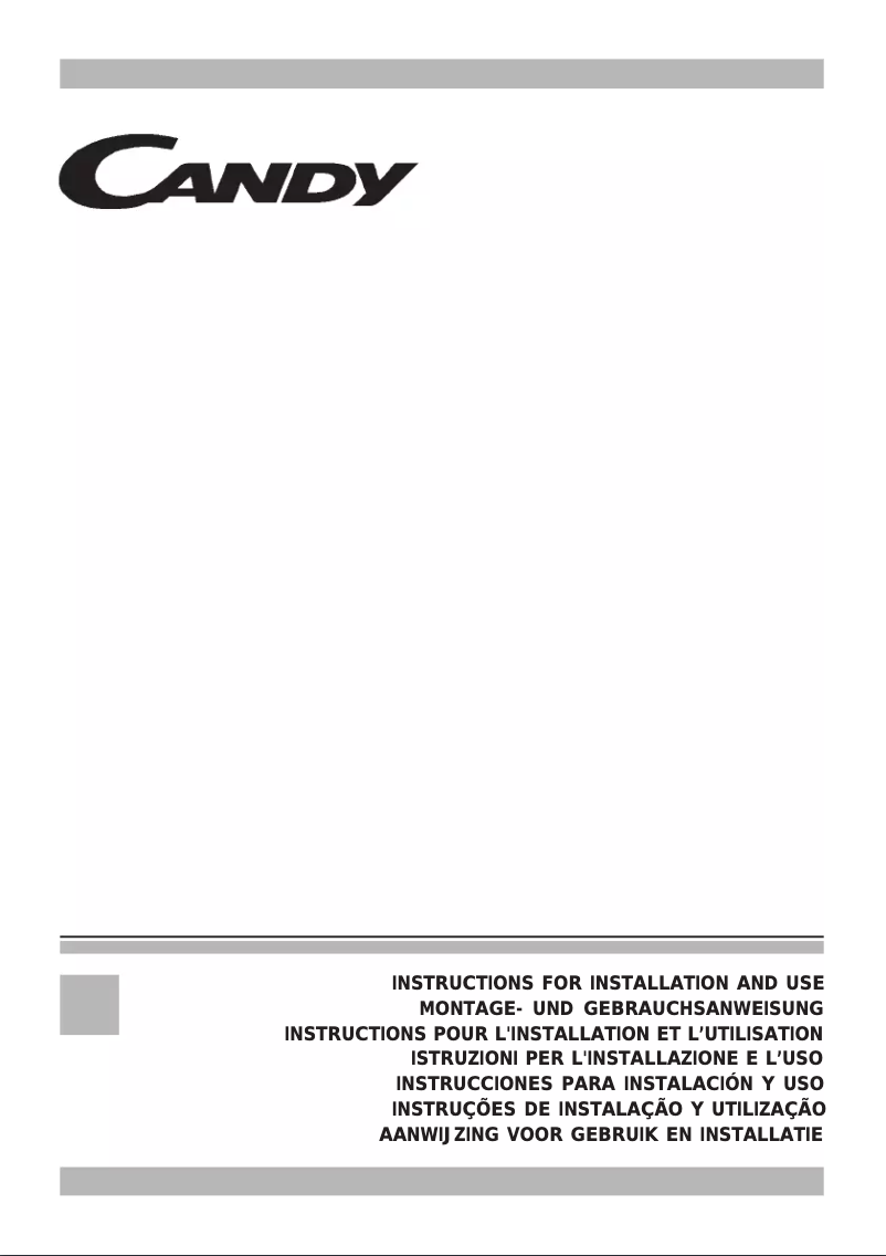 Page 1 de la notice Manuel utilisateur Candy CBG620X