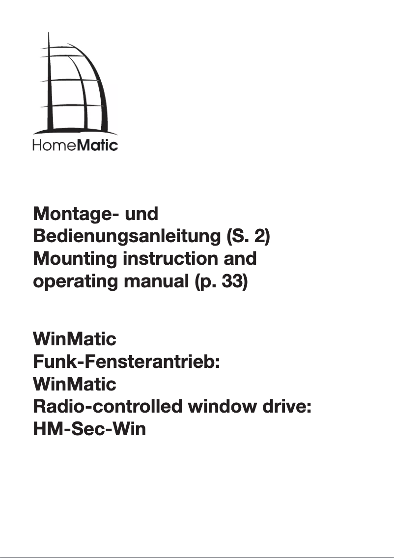 Página 1 del manual Manual de usuario eQ-3 HM-Sec-Win