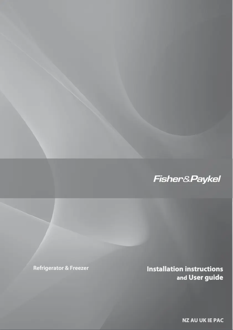Page n°1 - Manuel utilisateur Fisher & Paykel E521TRT3