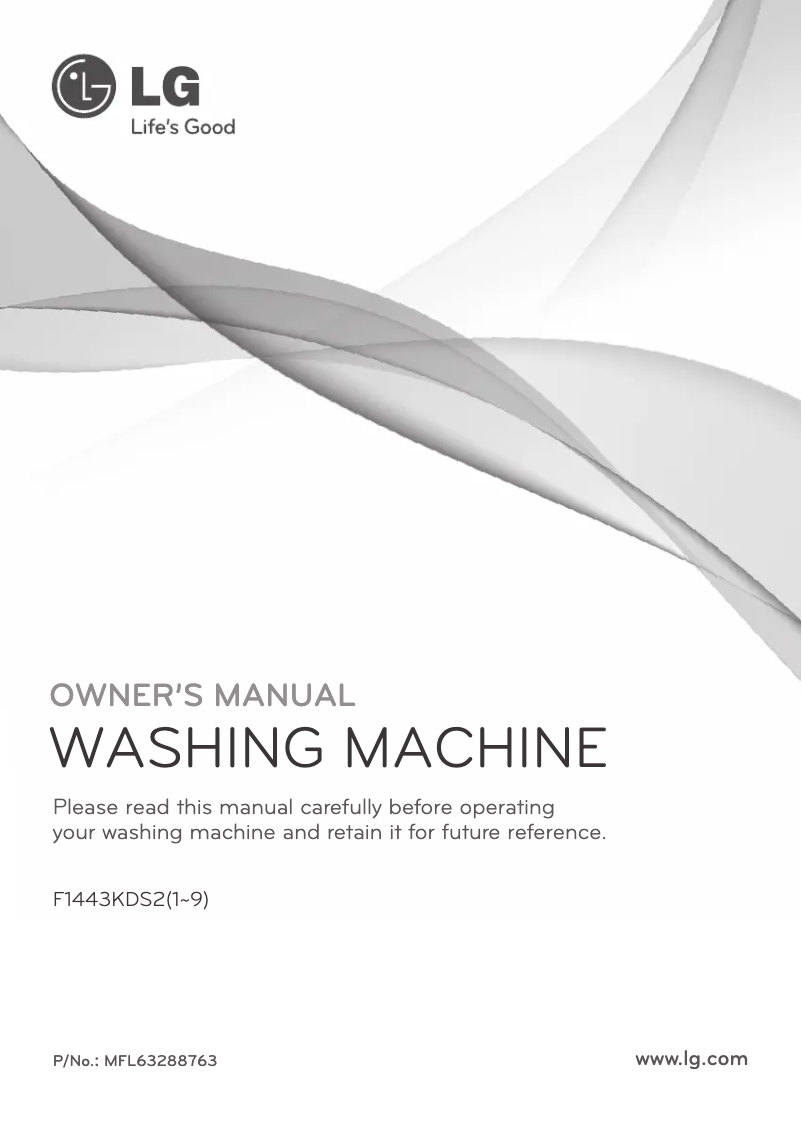 Page 1 de la notice Manuel utilisateur LG F1443KDS27