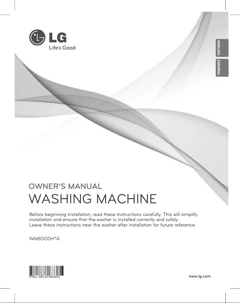 Image de la première page du manuel de l'appareil TurboWash WM8000H