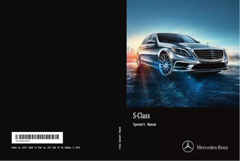 Image de la première page du manuel de l'appareil S550e Plug-in Hybrid (2016)