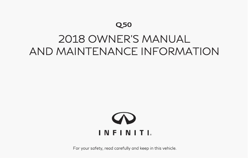 Page 1 de la notice Manuel utilisateur Infiniti QX55 (2018)
