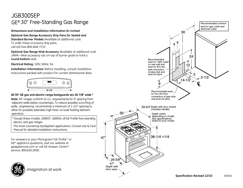 Image de la première page du manuel de l'appareil JGB300SEPSS