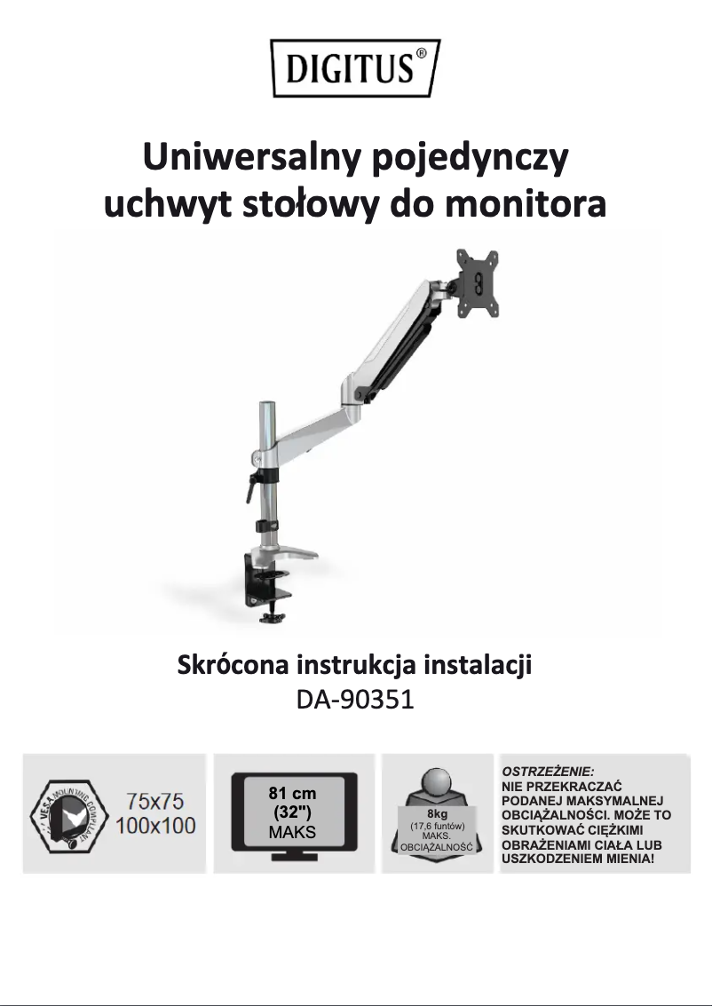 Page n°1 - Manuel utilisateur Digitus DA-90351