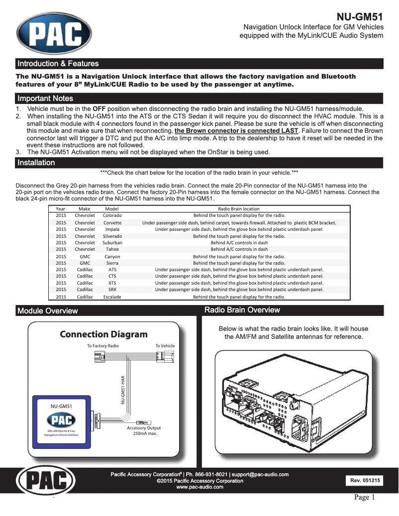 Page n°1 - Manuel utilisateur PAC NU-GM51