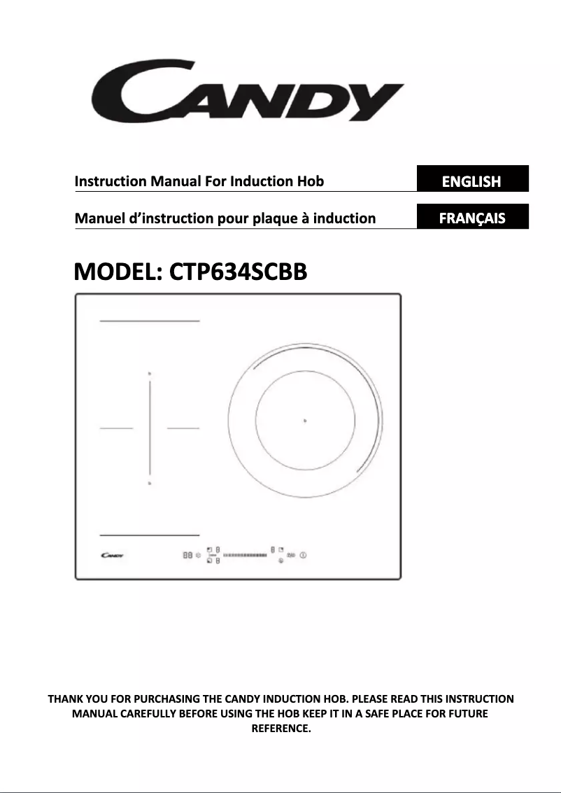 Page n°1 - Manuel utilisateur Candy CTP634SCBB