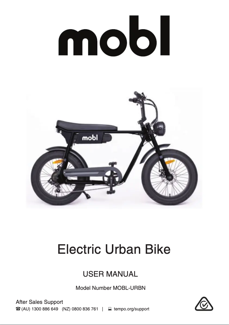Image de la première page du manuel de l'appareil Electric Urban Bike