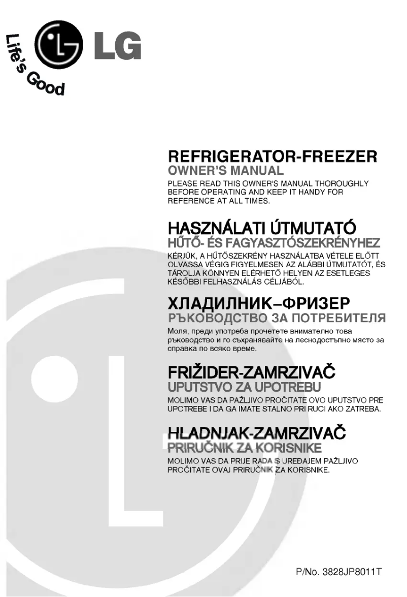 Page 1 de la notice Manuel utilisateur LG GN-262SLC